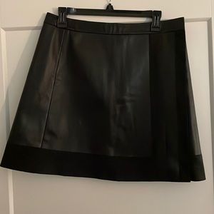 all saints melina leather skirt